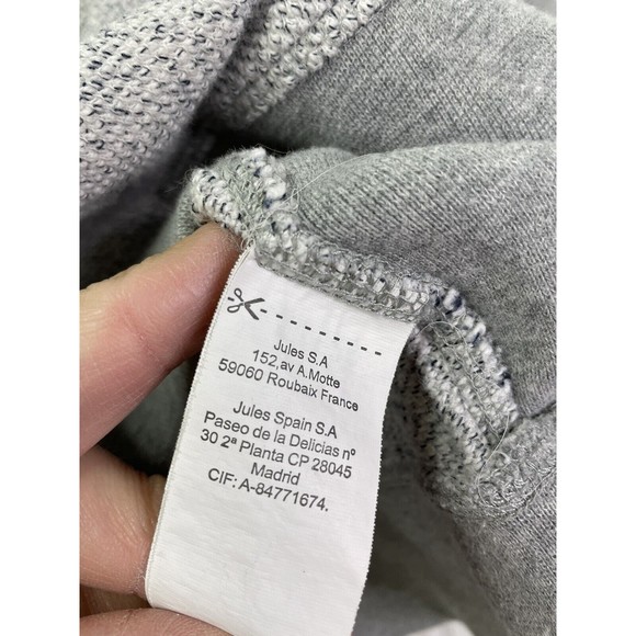 Jules Sweatshirt Minimal Size Small France Spain Crewneck Gray Athletic‎ - Picture 6 of 11